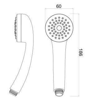 Лейка для душа РМС LE01 хром